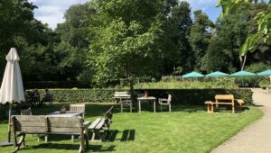 Rolstoel picknicktafel hardhout Bartiméus 3