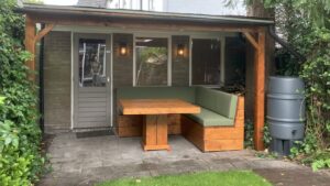 TENSO douglas tuinset met vierkante tuintafel op maat laten maken