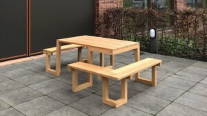 TENSO rolstoel picknicktafels van fsc hardhout voor Charim Elim Amerongen